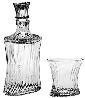 CRISTALICA Whisky Geschenkset Orcan Imperial 7-TLG. Bleikristall 1 Karaffe + 6 Gläser transparent
