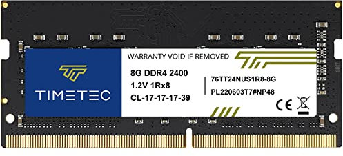 Timetec 8GB DDR4 2400MHz (PC4-2400T) PC4-19200 SODIMM Laptop RAM – 260-Pin 1.2V CL17 Non-ECC Unbuffered Memory Module for Laptop, Notebook, Mini PC, All-in-One