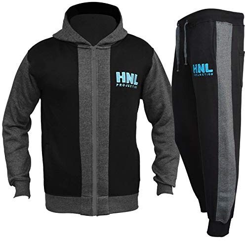 A2Z 4 Kids Boys Girls Tracksuit HNL Projection Tracksuit Zipped Hoodie With Joggers Jogging Sweatpants Sports Activewear Comfortable Top Bottom Jogging Suits Age 7-14 Years