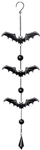 Alchemy Gothic - Gothic Fledermaus Windspiel, 68,5 cm x 18,0 cm x 3,0 cm