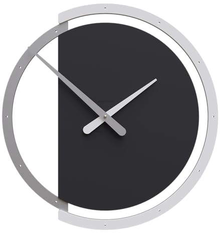 CalleaDesign 45 cm Wanduhr Zaki schwarz