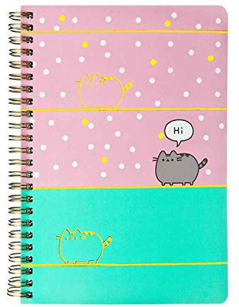 Undercover PUSH0597 - Notizblock A5 mit Spiralbindung, im angesagtem Pusheen Design, liniert, ca. 21 x 16 x 2 cm, für den Einsatz zu Hause, im Büro, in der Schule und unterwegs