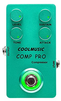Coolmusic C-CS01 Pedal de compresor, pedal de guitarra Comp Efecto de compresión Guitarra eléctrica y bajo True Bypass