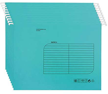 Hängemappen A4,25 Stück Hängemappe mit Tabs und Karteneinsätzen für Schule, Zuhause, Büro(Blau)