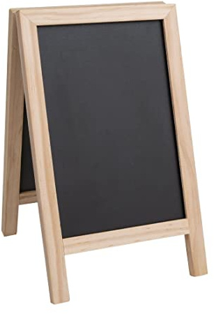Olympia – FD957 Mini-Kreidetafel, Menütafel, faltbar, für Küche, Restaurant, schwarz, 250 x 150 mm