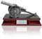 Zelaro Torkanone Fußball Pokal mit Gravur Wunschtext - Torschützen Pokal Fußball | Pokal Kinder Trophäe aus Resin Kunststoff | Torjäger Pokal Fussball für Jede Auszeichnung | 14 x 12cm in Silber