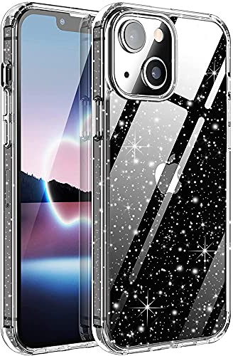 Beetop Kompatibel Mit iPhone 14 Hülle Glitzer Schutzhülle Silikon TPU Handyhülle für iPhone 14 - Durchsichtig