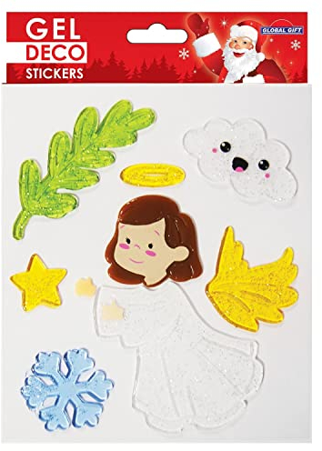 Global Gift Gel-Sticker Weihnachten für Fenster - Weihnachtsengel
