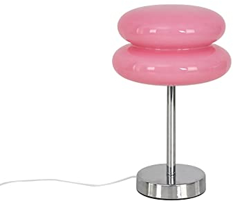 LOVIVER Nordische Eierkuchen-Pilz-Tischlampe Romantische LED-Schreibtischlampe Moderne modische 3 Farben, die INS-Atmosphären-Studie für Büro-Wohnzimmer, ROSA