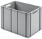 PROREGAL Bac Euro avec poignée ouverte | HxLxP 42x40x60cm | 70 litres | Gris | Eurobox, boîte industrielle, boîtes de rangement, empilables, conteneur de stockage, bacs de rangement