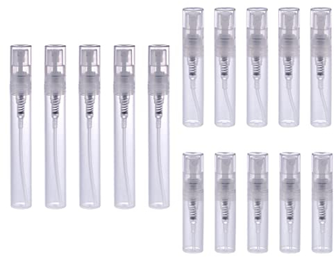 15 Pezzi Mini Flacone di Profumo In Plastica Mini Flacone Spray Flacone Atomizzatore Di Profumo Riutilizzabile Flacone Spray di Plastica Mini Per Liquidi Cosmetici Campioni Di Profumo 2ml 3ml 5ml