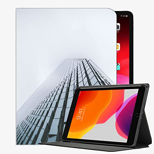 YENDOSTEEN Hülle für iPad Pro 9.7 mit Apple Pencil Halter,Wolkenkratzer Gebäude Nebel 114534 Automatischem Schlaf/Aufwach