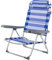 TIENDA EURASIA - Silla de Playa Plegable con Cojín, 4 Posiciones, Estructura de Aluminio Ligera y Resistente, Tela de Textileno, Multiposición, 60 x 59 x 85.5 cm, Sillas de Playa Plegables