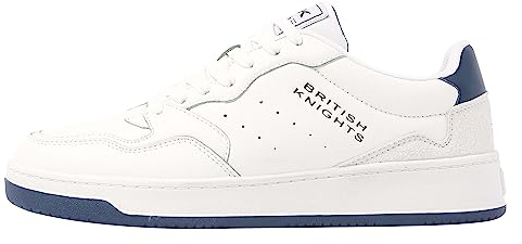 British Knights Herren VIGA Sneaker, Weiss Dunkelblau, 42 EU