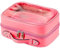 Veki Transparent Kosmetiktasche, Doppelte Reise Kulturbeutel, Wasserdichter Kulturtasche, Groß Kapazität Öffnen Sie Kosmetikbeutel, Make Up Tasche Organizer für Damen und Mädchen (Groß Rosa Rot)
