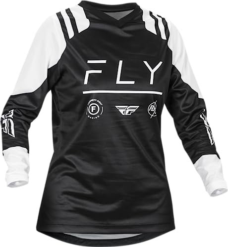 Fly Racing Damen F-16 Jersey (Schwarz/Weiß, Größe XXL)