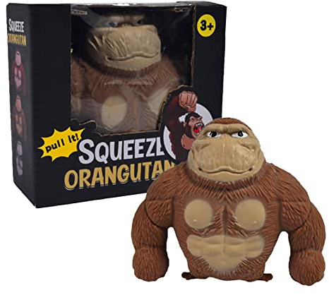 Elastisches Gorilla-Spielzeug,Gorilla-Figur Zum Stressabbau, Quetsch-Gorilla-Spielzeug, Monkey Gorilla Stress Toy,Dehnen Und Drücken Zum Stressabbau, Geschenk Für Kinder, Büro, Auto