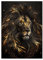 ABCWARRT Moderne abstrakte Kunst Leinwand Malerei Schwarz Gold Tier Poster Eule Tiger Löwe Wolf Adler Zebra Stier Bild Home Wand Dekoration (50 * 70cm Kein Rahmen,6)