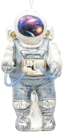 SIKORA BS911 Astronaut Christbaumschmuck Glas Figur Weihnachtsbaum Anhänger