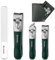 Korintin Coupe Ongle Professionnel 4pcs, Kit Coupe Ongle avec Lime à Ongles et étui en Cuir, Pince Coupe Ongle pour Hommes et Femmes, Outils de Manucure et de Pédicure (vert)