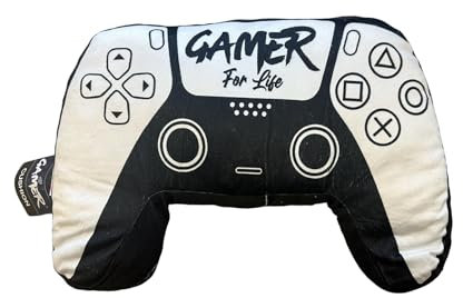 Gamer Controller Shaped Cushion Pillow | Super Soft Two Sided | Controller Design | Perfect for Any Gamer's Room Or Bedroom, Multi, 40 x 32cm