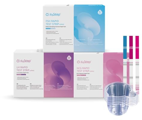 Kit de Tests Fastep - 30 Test d'Ovulation et 10 Test de Grossesse, avec 10 Test de Ménopause, pour un suivi de Fertilité Complet et Fiable