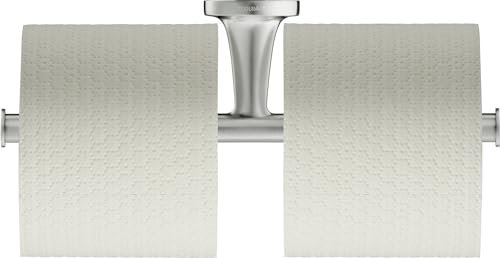 Duravit Starck T Doppel-Toilettenpapierhalter 25,5x7,6x5cm Gebürsteter Edelstahl