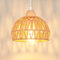 iDEGU Lampadario a Sospensione Vintage in Legno Rattan a Gabbia Lampada a Sospensione E27 Lampadario da Soffitto Retrò illuminazione Decorazione per Cameretta Soggiorno Sala da Pranzo (20cm, Rattan)