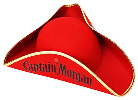 3x Captain Morgan Rum Piratenhut Hut Hüte Mütze Fasching Karneval Material : 100% Polyester