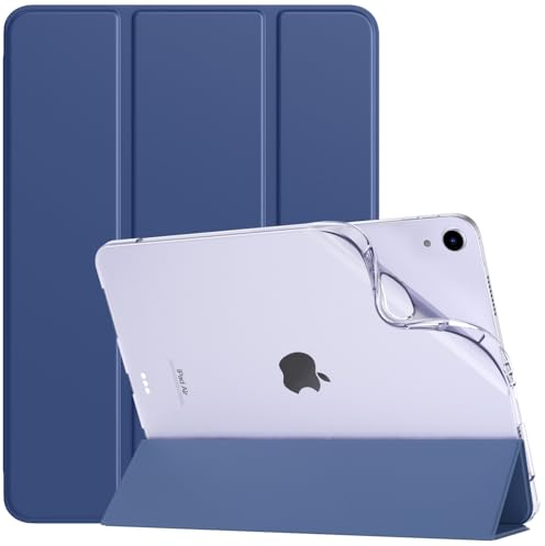 TiMOVO Funda para iPad Air 11 Pulgadas (M3/M2-2025/2024), iPad Air 5ª/4ª Generación (2022/2020) 10.9, Funda Delgada con Trasera Translúcida de TPU Blanda, Auto Activación/Reposo, Azul Marino