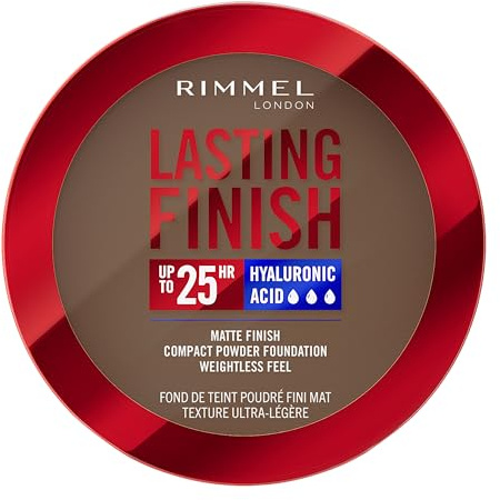 Rimmel Lasting Finish, 016 Hazelnut, Fond de Teint Compact, Fini Flouté, Fini Mat, Couvrance Totale, SPF20, Formule Vegan, 7g