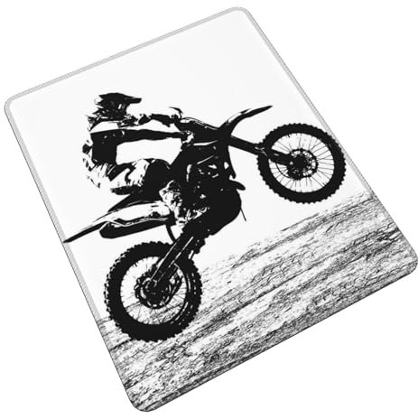 GBCDEDSL Rider Tapis de souris de voiture de course, antidérapant, résistant à l'usure, multi-tailles, bord verrouillable, tapis de souris vertical, tapis de souris vertical, 21 x 26 cm