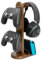Controller Holder with Headphone Stand - Wood Gaming Controller Stand for Xbox PS5 PS4 Switch Pro, PC Gaming Accessories - Present Idea for Husband, Boyfriend, Gamers, Game Lover, Game Room Decor