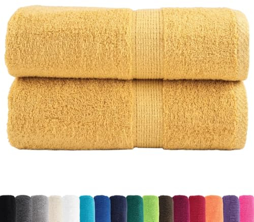 vidaXL Premium Gästetücher SOLUND 2 STK. Gold 30x50 cm 600 g/m²