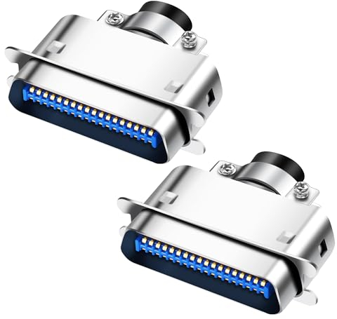 MEIRIYFA CN36 IDC Stecker Adapter, 2Pack CN36 IDC 36 Pin Stecker Centronics Stecker Adapter für Drucker (Stecker)