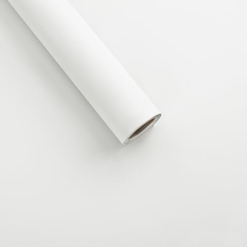 Timeet Selbstklebende Tapete Warm Weiß Klebefolie Weiß Matt Möbelfolie Selbstklebend 40x1000cm Klebefolie Möbel Weiss Warm Tapete Wasserdicht Klebetapete Vinyl Folie für Möbel Wand Küche Schrank