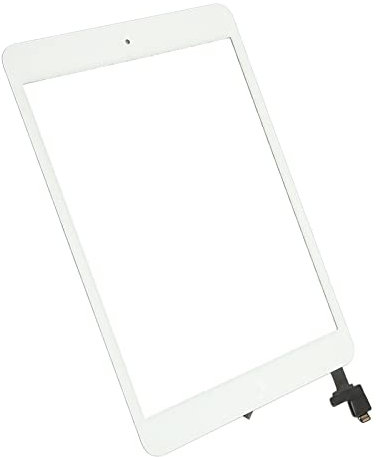 Rankomu Digitalizzatore touch screen in vetro per Mini12 Touch Screen Digitizer per Mini 1 2, parti di riparazione universali di ricambio dello schermo con pulsante IC e adesivo, bianco