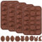 YXHZVON 4 Pezzi Stampi in Silicone per Cioccolatini,Antiaderenti Stampi per Silicone con 18 Cavità, Coniglio e Uova di Pasqua per Realizzare Torte, Gelatine, Muffin, Cioccolato