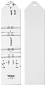 JAWUZ Überhangschablone für Plattenspieler Tonabnehmer Justage 2 Punkt-Methode Präzisions Einstellhilfe mit aufgedruckter Schnellanleitung - 2,5mm Acryl Schablone Tonarm Headshell Ausrichtwerkzeug