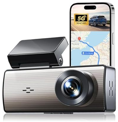 Missun Dash Cam Front and Rear 4K+1080P, 5GHz WiFi Dual Car Camera, 3.2” Dashcam for Cars W/ 64GB SD Card, 24H Parking Mode, Night Vision, 170° Wide Angle, Loop Recording, G-Sensor, App Control