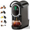 CAFELFFE MK-609S Machine à café à capsules 4 en 1 avec pression de 19 bars, 7 niveaux réglables, infusion à froid, machine à expresso compacte pour la maison et le bureau, NES Original/DG/ESE/Ground