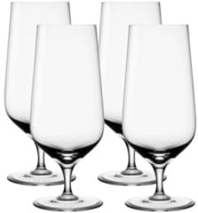 Spiegelau Biergläser 400 ml, 4 Stück, Capri, Biertulpen aus Kristallglas, Bier Gläser spülmaschinenfest