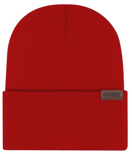 Boonbery Beanie Mütze für Damen Herren, Unisex Wintermütze Strickmütze Klassisches Design Weiche Dünne Mütze Ideal für Alle Jahreszeiten