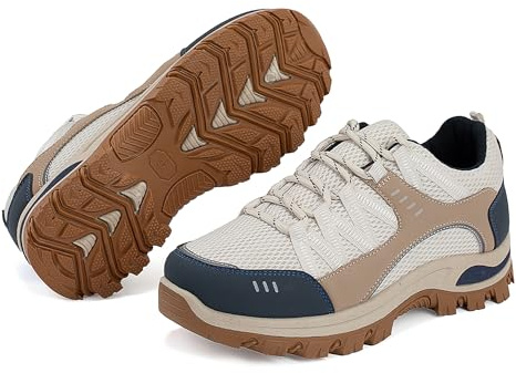 JOMIX Scarpe Donna da Trekking Leggere Sneakers Outdoor Traspiranti per Escursioni con Suola Antiscivolo Scarpe Camminnata da Montagna e Campeggio WOS250707 Beige 41
