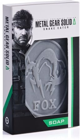 Numskull Official Metal Gear Solid Delta: Snake Eater Soap on a Rope – Dog Tag Shaped Gamer Soap with Metal Chain – Tactical Gift for Fans