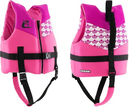 CRESSI Froggy Swim Vest Pink/LIllac M: 3/6Years - Giubbotto da Nuoto per Bambini con Doppia Impugnatura, Rosa/Lilla, M: 3/6 Anni
