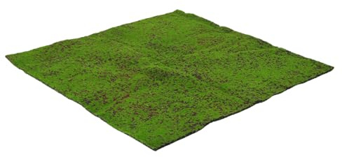 LOORGVEL Realistischer Moosteppich aus Künstlichem Gras Dekorative Moosmatte 1X1m Pflegeleicht Wetterfest für Balkon Garten Blumentopffüllung und Modellbau