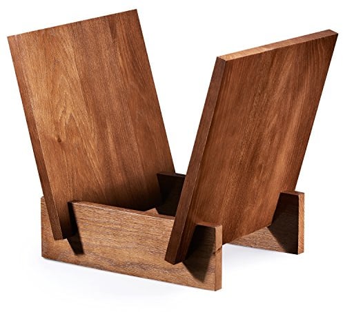 Schallplatten-Ständer aus Massivholz, Premium-Design, zur Aufbewahrung und Präsentation von bis zu 40 LPs der Größe 30,5 cm, holz, Large