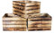 3er set massive Obstkiste Apfelkiste Weinkiste aus dem Alten Land +++ 50 x 40 x 30 cm (GEFLAMMT)
