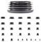 35mm Plastic End Caps, Black Round Tube Inserts, Pack of 4 (See Second Image for Ordering Guide) - Made in Germany